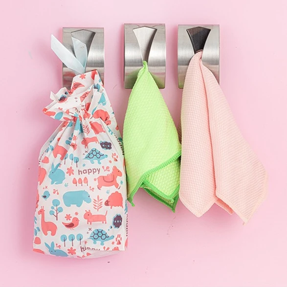 

Крючок для кухонного полотенца из нержавеющей стали, настенный новый вешалка для полотенец без сверления, самоклеящийся крючок для полотенец, держатель, захват