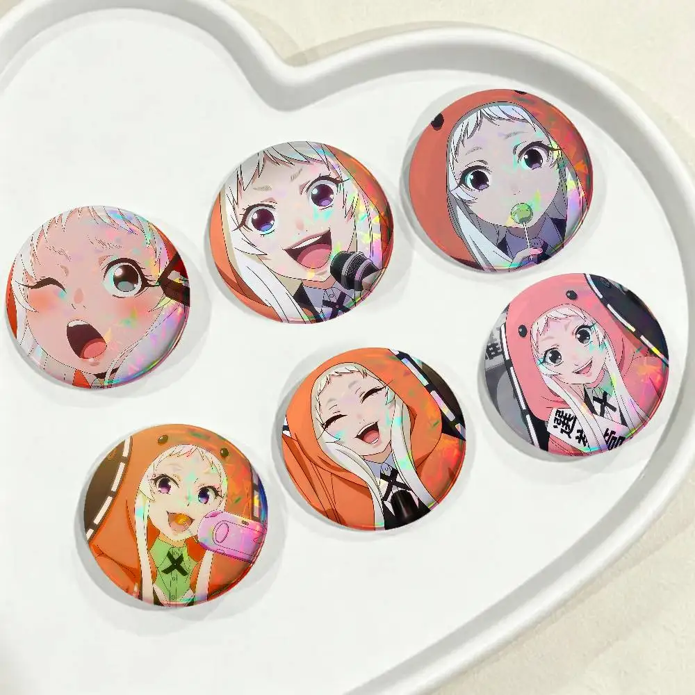 Cartoon Runa Yotsuzuki For Badge Custom Laser Hologram Enamel Pin Badge Metal Lapel Brooch For Clothes Bag Accessory Gift