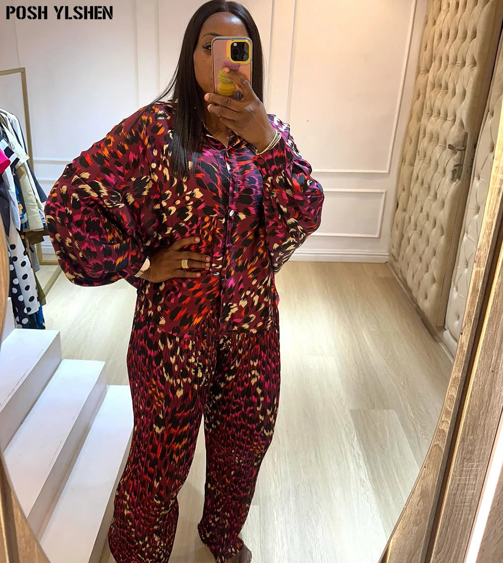 2 قطعة مطوي بانت مجموعات ملابس الصيف الأفريقية للنساء 2025 جديد في مطابقة مجموعات أنقرة تركيا عطلة الزي حجم كبير