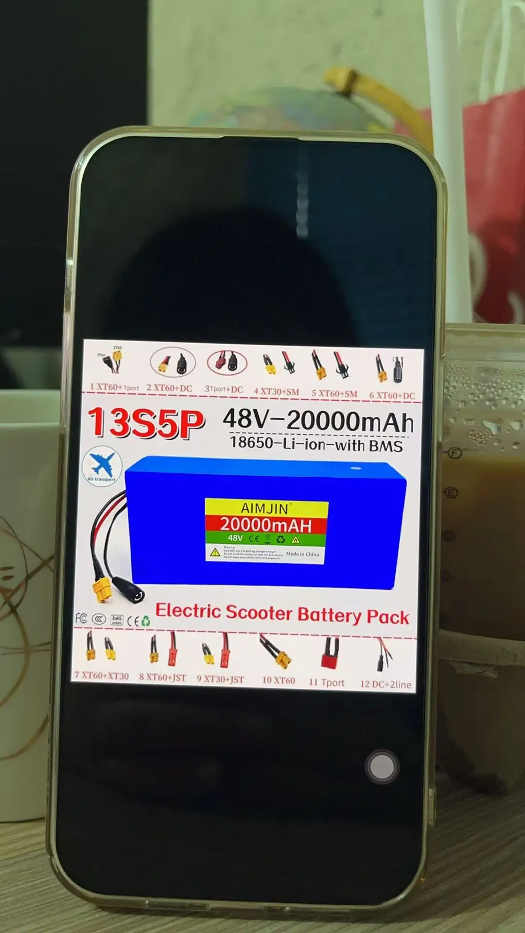 48V 20Ah 100% New 13S5P 18650 20000mAh for Electric Scooter Mountain Bike 250-1000w