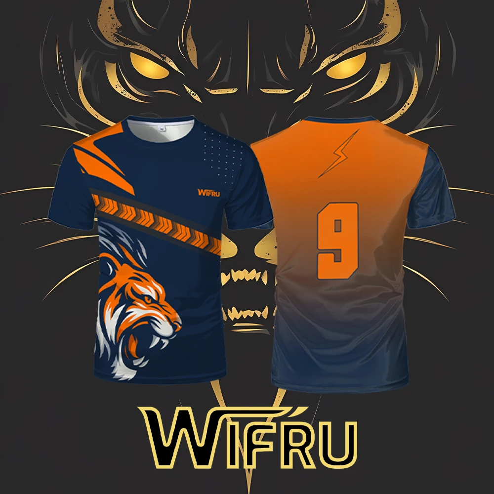 

Summer Dragon Tiger Pattern Men's T-shirt 3D Printing WIFRU Short Sleeve Sportswear T-shirt Breathable Oversized Streetwear Tops