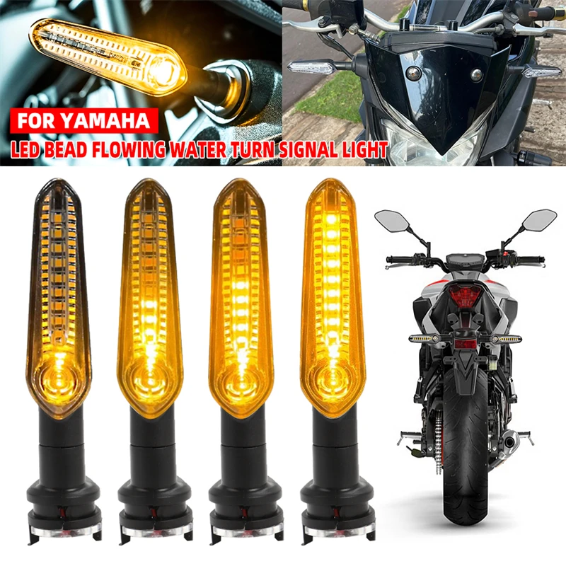 Universal Motorcycle Turn Siganl Flowing Water Sequantial Headlight Front Rear Lamp for Yamaha MT07 MT03 MT09 Tracer XSR 700 900