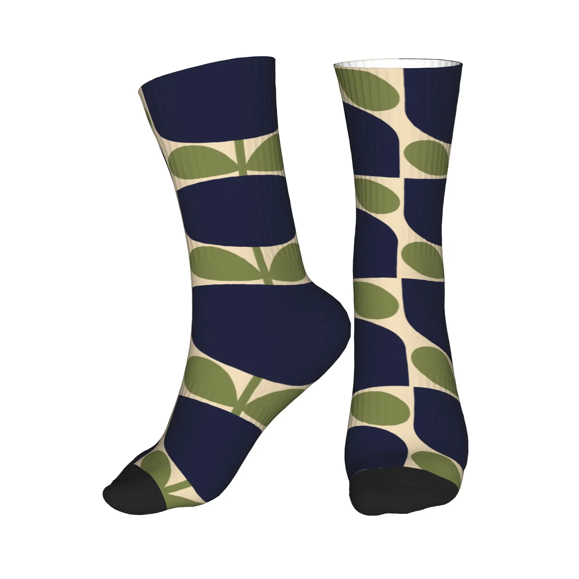 

Носки Harajuku Mid Century Scandinavian Flowers Orla Kiely для мужчин и женщин, теплые спортивные футбольные носки с 3D принтом