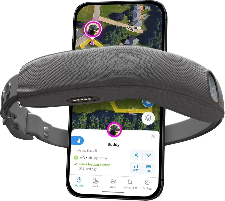 

Collar 4, All New GPS Wireless Dog Fence & Training Collar with Real-Time Tracking, Waterproof, One Size (4 Colors)
