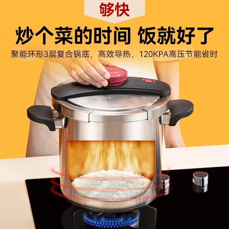 120kpa Pressure Cooker Multifunctional Pressure-Limited Explosion-proof Pressure Cooker Stainless Steel Kitchen Pressure Pot
