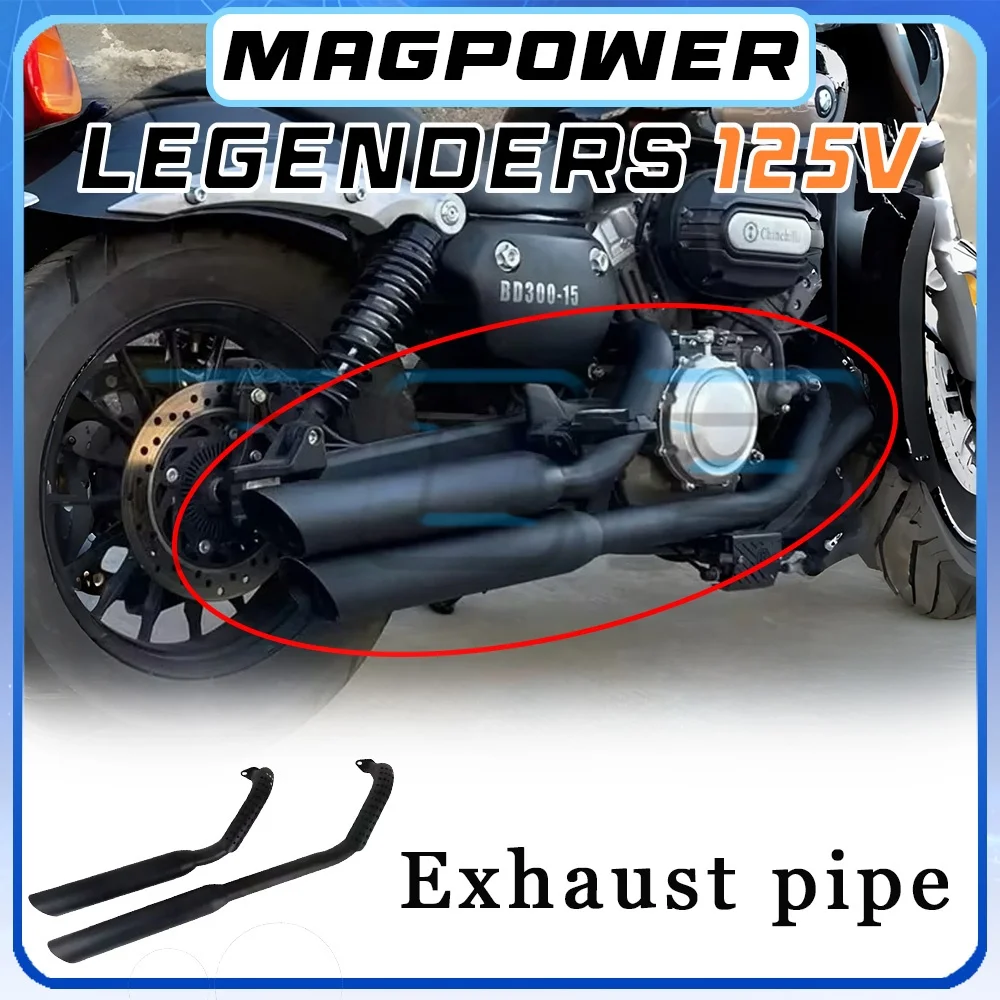 

Silver and black MAGPOWER LEGENDERS 125V exhaust pipe 125v legenders 125V LEGENDERS legenders 125v