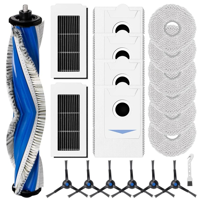 HOT Replacement Parts For ECOVACS DEEBOT X5 Omni, Accessory Kit With Roller Brush, HEPA Filters,Wipes,Dust Bags,Side Brushes