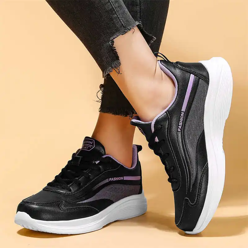 

Plataform PU Leather Women's Breathable Sneakers Basketball Boots 46 Comfortable Women's Shoes Sport Lofer Unusual Wide Fit