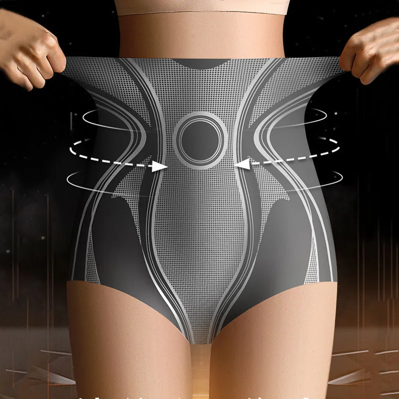 

Woman Shapers Panties High Waist Shapewear Ice Silk Hip Lift Traceless 7A Antibacterial Panties Ultra-thin Breathable Underwear