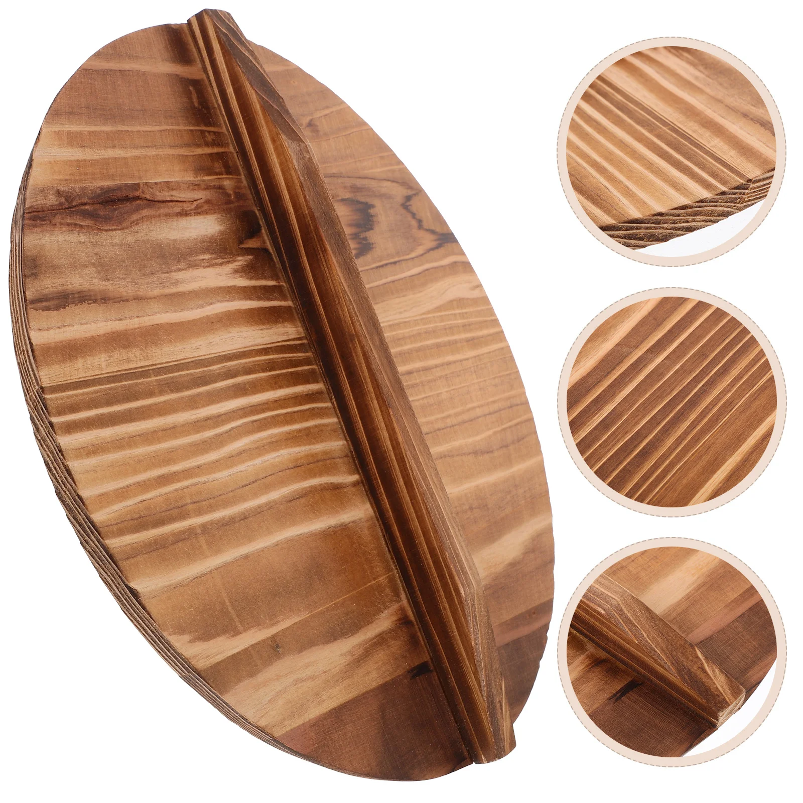 

Cookware Wooden Pot Lid Anti Oil Splashing Cover Pan Frying Kitchen Gadget Supplies Protective