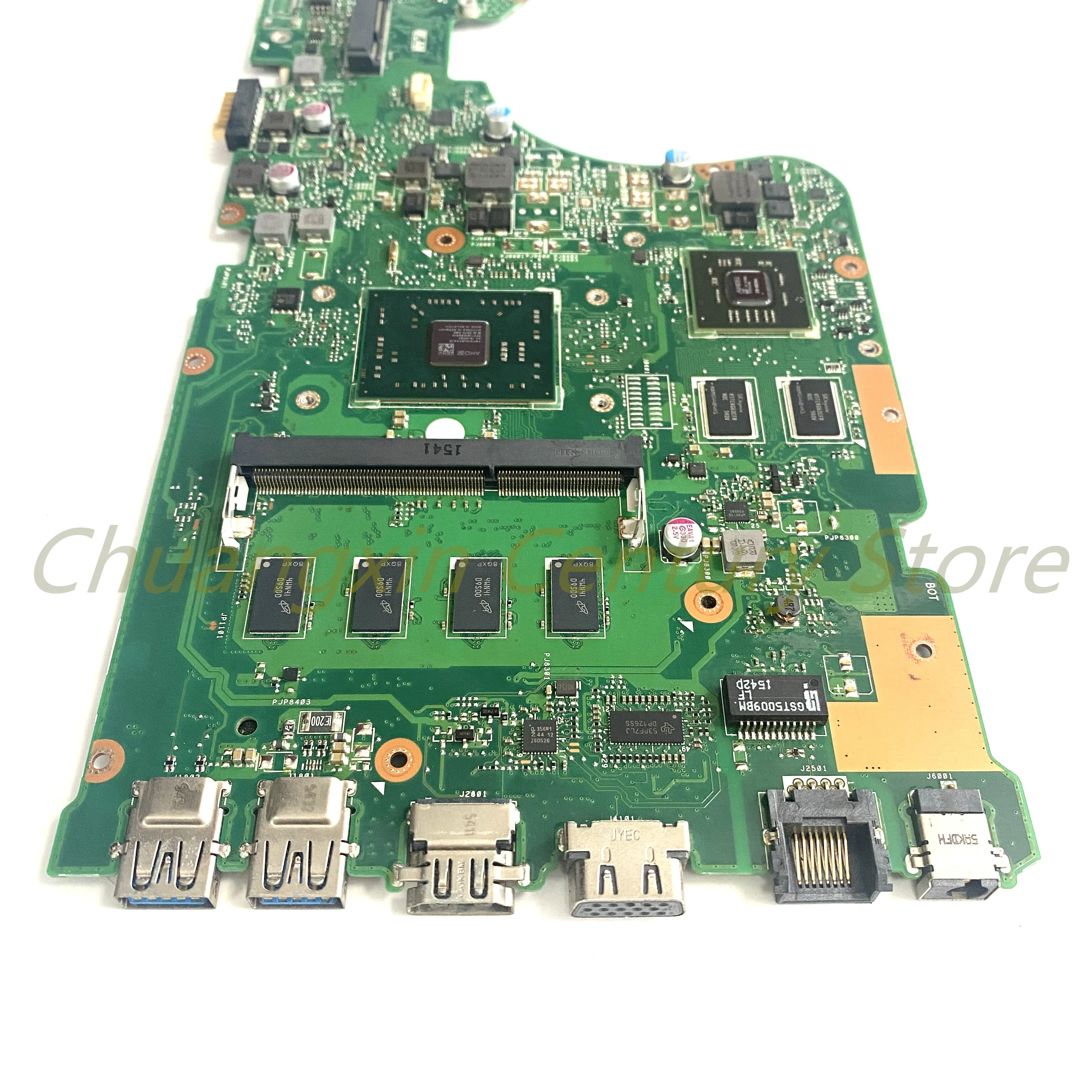 اللوحة الأم X555DG مناسبة للكمبيوتر المحمول ASUS X555Y X555YI X555D X555DA مع وحدة المعالجة المركزية E1 E2 A4 A6 A8 A10 FX-8800P وحدة المعالجة المركزية 4GB RAM 2G GPU
