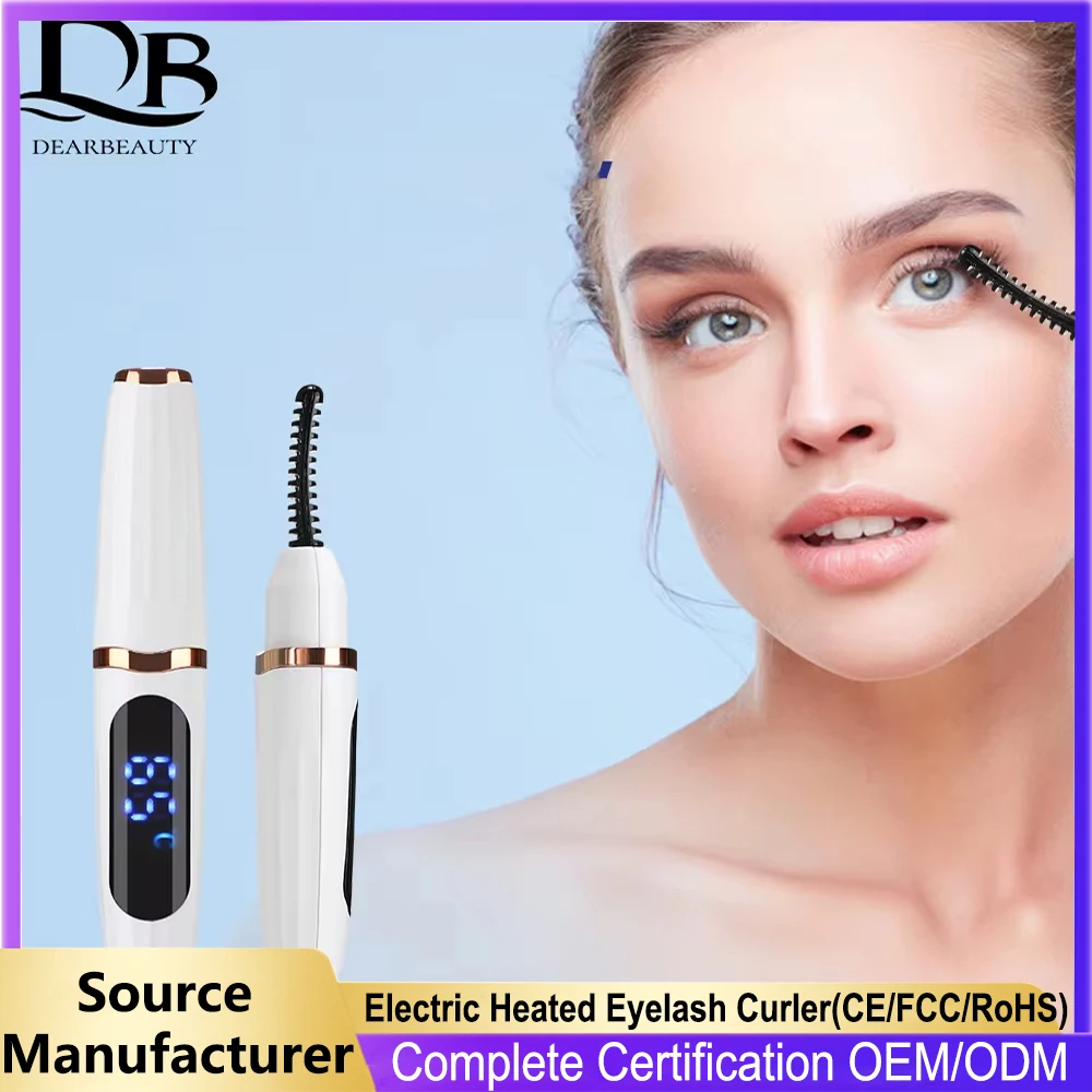 Electric Heated Eyelash Curler Portable Natural Eyelash Curling Device Long Lasting Professional Beauty  Eyelash Styling