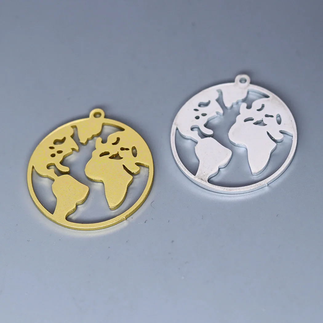 5pcs/lot Globe World Map Charm for Jewelry Making fit Charm Bracelet Necklace Pendant DIY Crafts Supplier