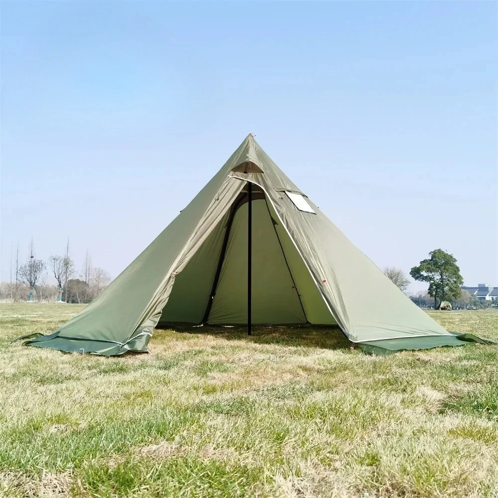 Outdoor Camping Listening Snow 400PRO Winter Snow Skirt Wild Camping Chimney Wood Stove Big Pyramid Folding Portable Tent