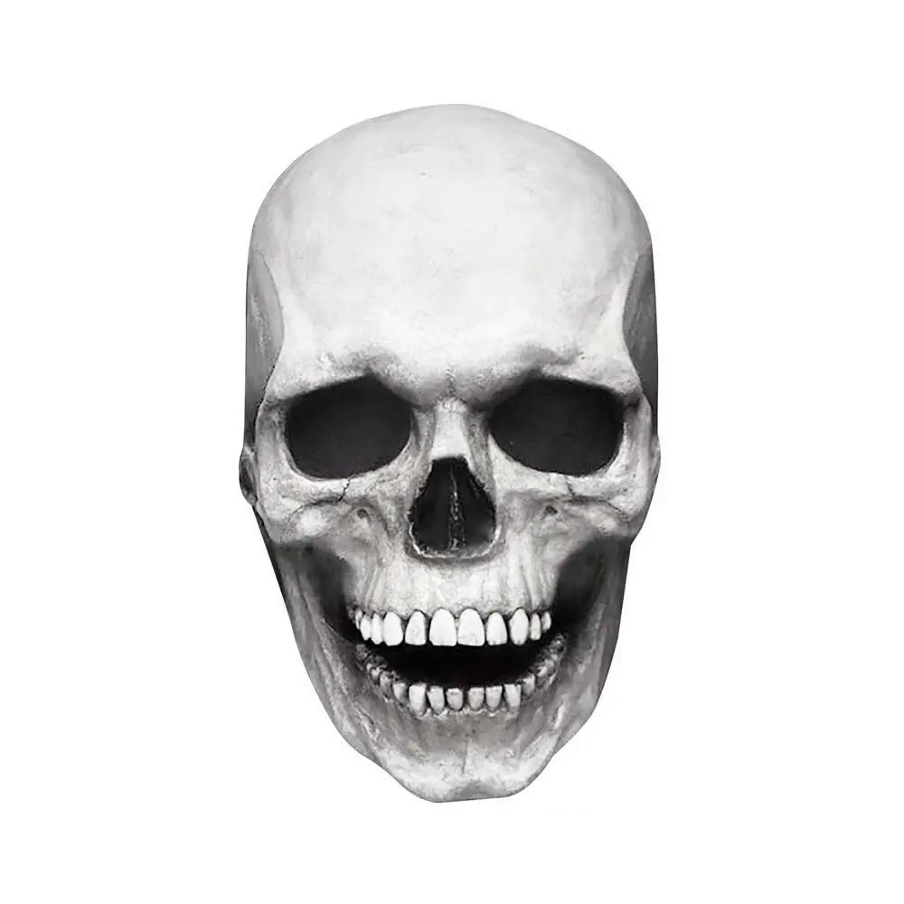 

Scary Cosplay Halloween Props Prank Head Cover Skull Helmet Easter Party Full Head Skull Movable Jaw Halloween Mask Skull Mask