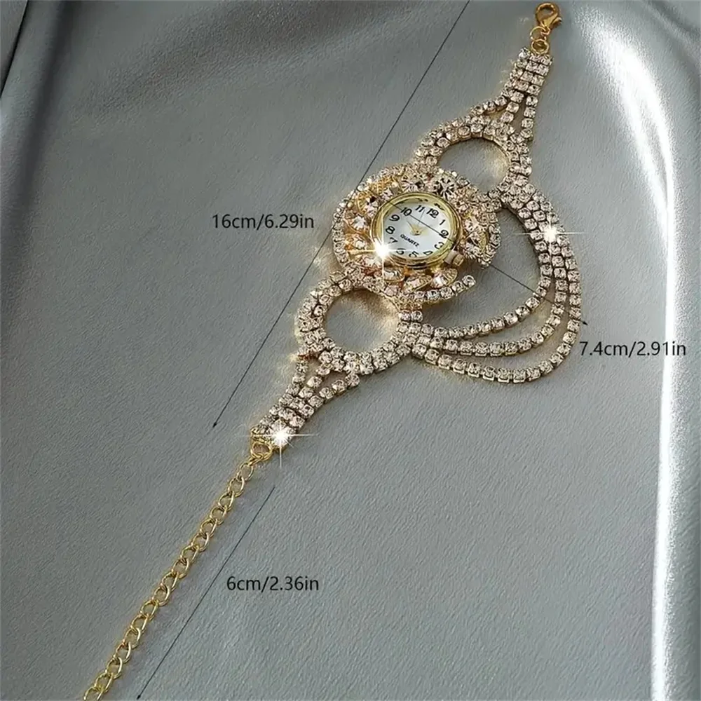 สายโลหะผสมสังกะสีที่มีสไตล์พร้อมนาฬิกาผู้หญิงควอตซ์ทรงกลมที่มีเสน่ห์พร้อมการตกแต่งแบบสะเทินโบลที่ไม่มีฟังก์ชันโครโนกราฟ และ e