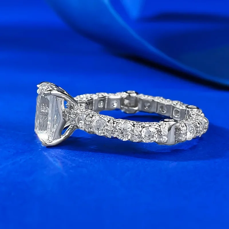 Anillo de plata de primera ley con diamantes para mujer, sortija, plata esterlina 100%, Estilo Vintage, compromiso, boda, fiesta