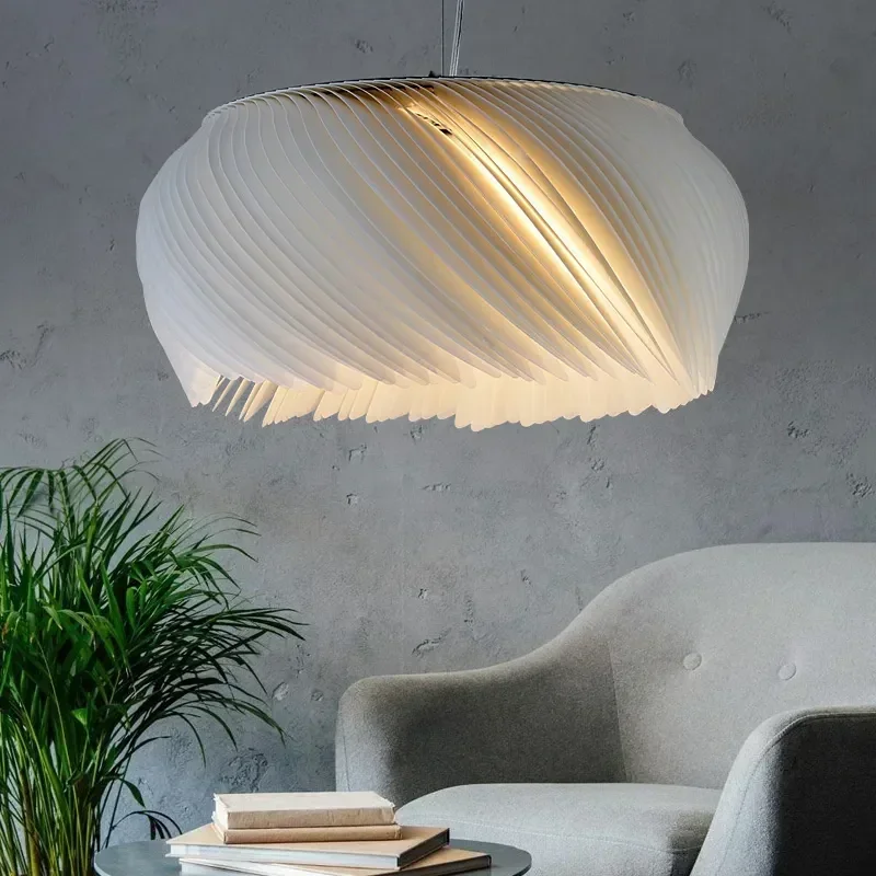 Plafonnier LED en Papier Blanc au Design Moderne, Luminaire Décoratif d'Nik, Idéal pour un Salon, une Salle à Manger