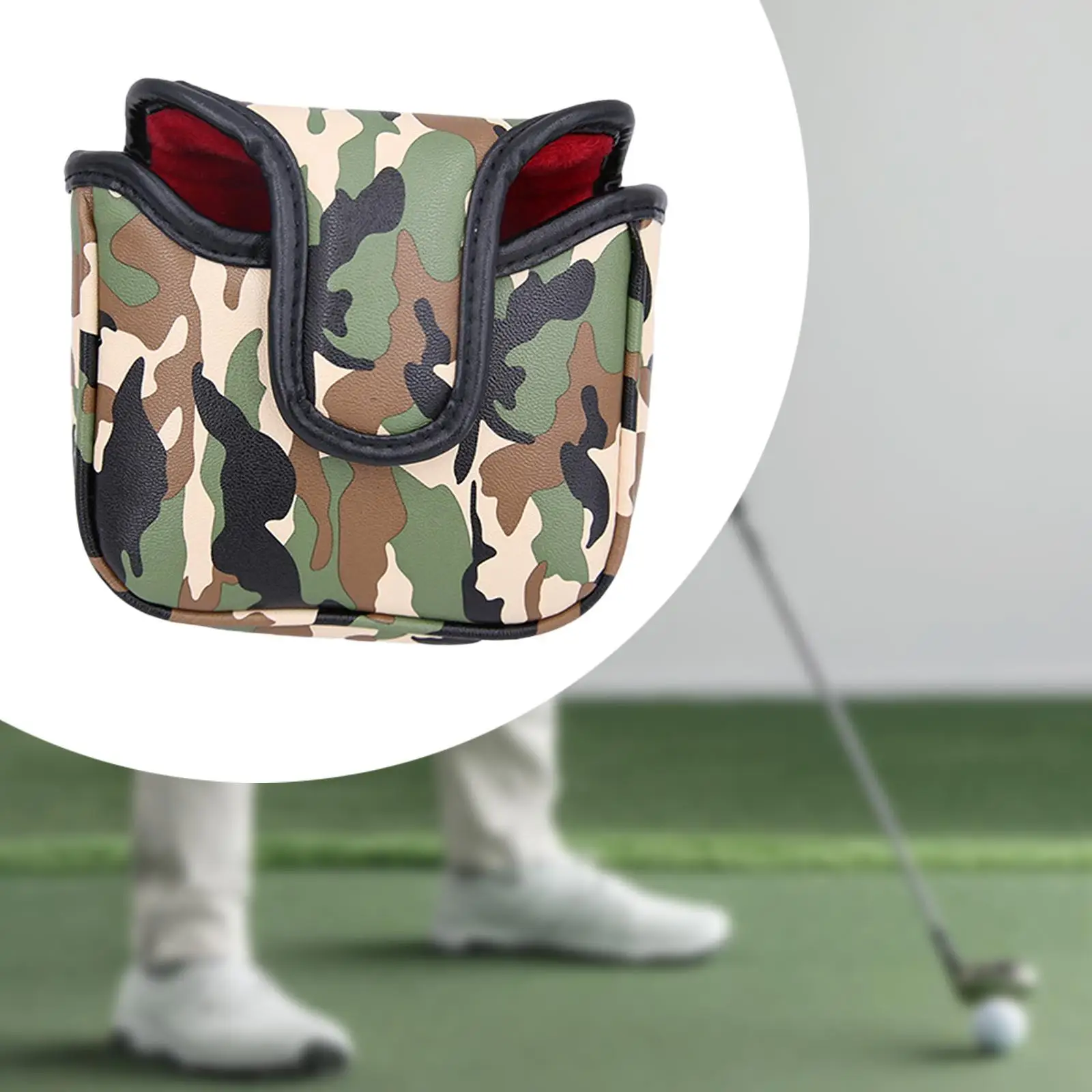 Golf Putter Head Cover Multiuse Thickened Anti-scratch Sturdy Golf Mallet Putter Head Cover for Outdoor Activities Device