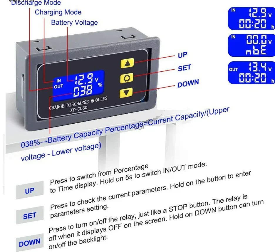 Solar Battery Charger Controller Module DC6-60V Charging Discharge Control Low Voltage Current Protection Board Module