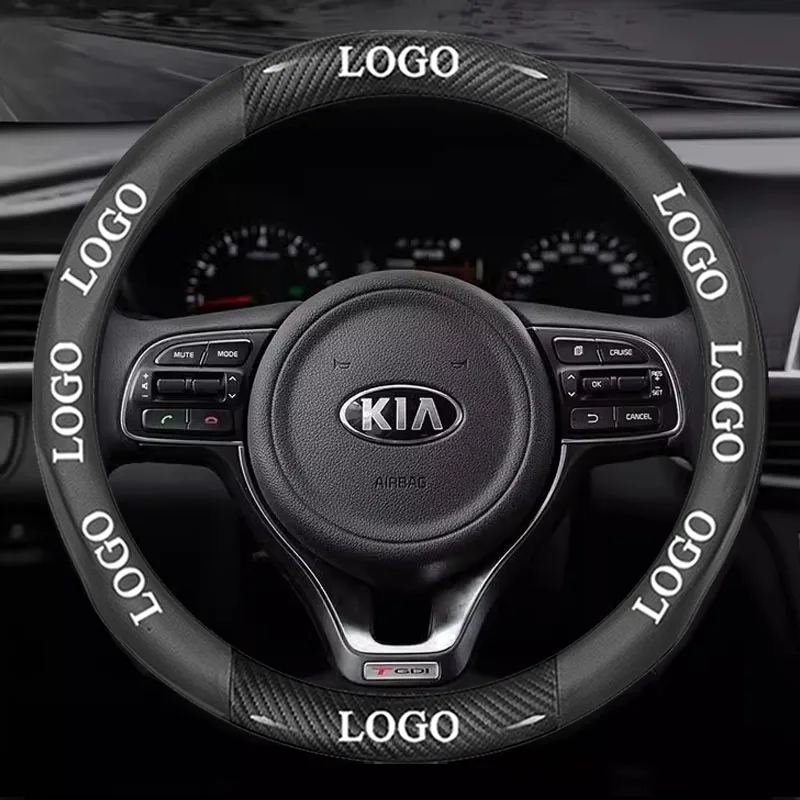 Car Steering Wheel Cover For Kia KN K2 K3 K4 K5 EV6 GT Rio Sportage Stinger Niro Picanto Cerato Xceed Ceed Proceed Cerato Seltos