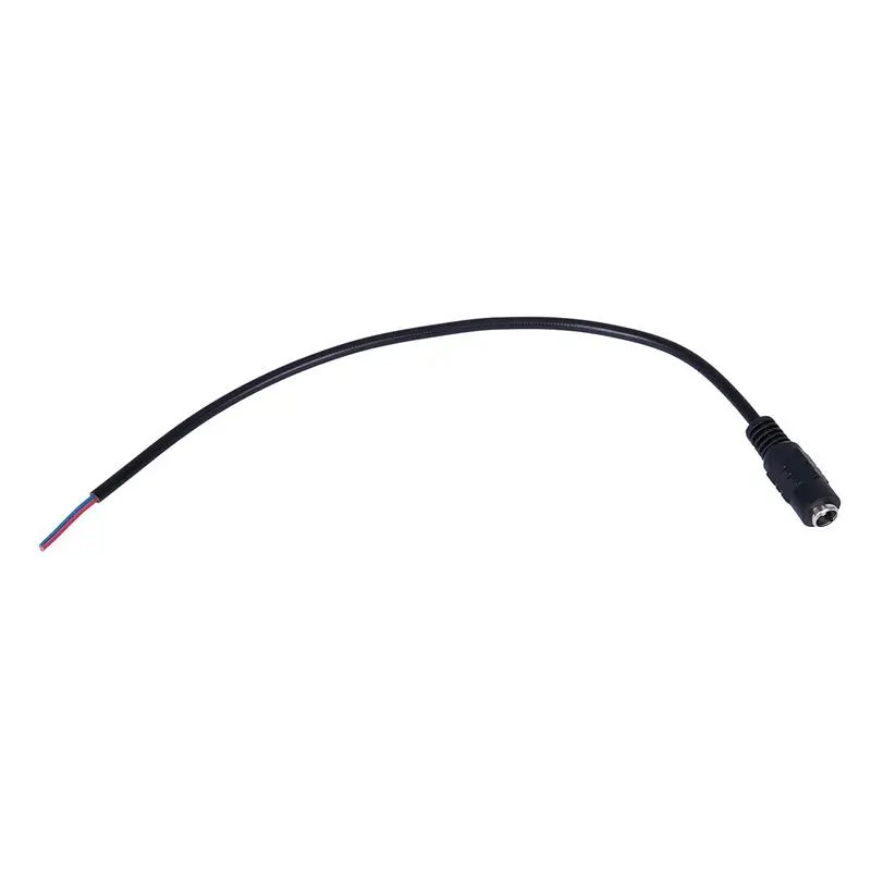 SQPP-100Pcs 12V DC Power Plug Female Jack Plug Connector Cable 5.5X2.1Mm With Cord Cable 15CM For CCTV LED Strip Light