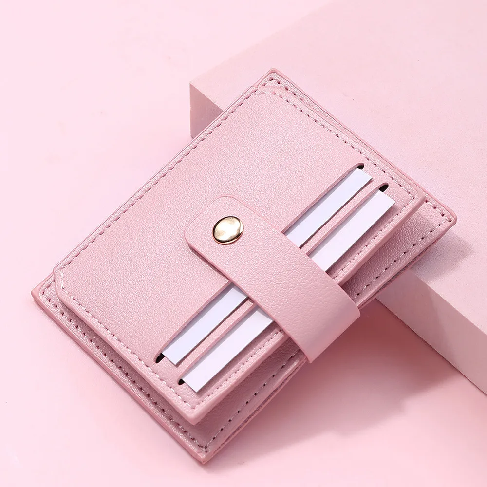 Fashion Short Wallet Women PU Leather Coin Purse Multi-Card Bit Card Holder portable Mini Clutch Card Holder Travel Accessory