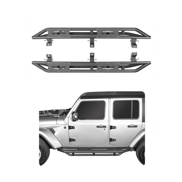 For Car Offroad 4x4 Accessories 2/4 Door Nerf Bar 5-star Side Step Steel Running Board For Jeep Wrangler JL/JK
