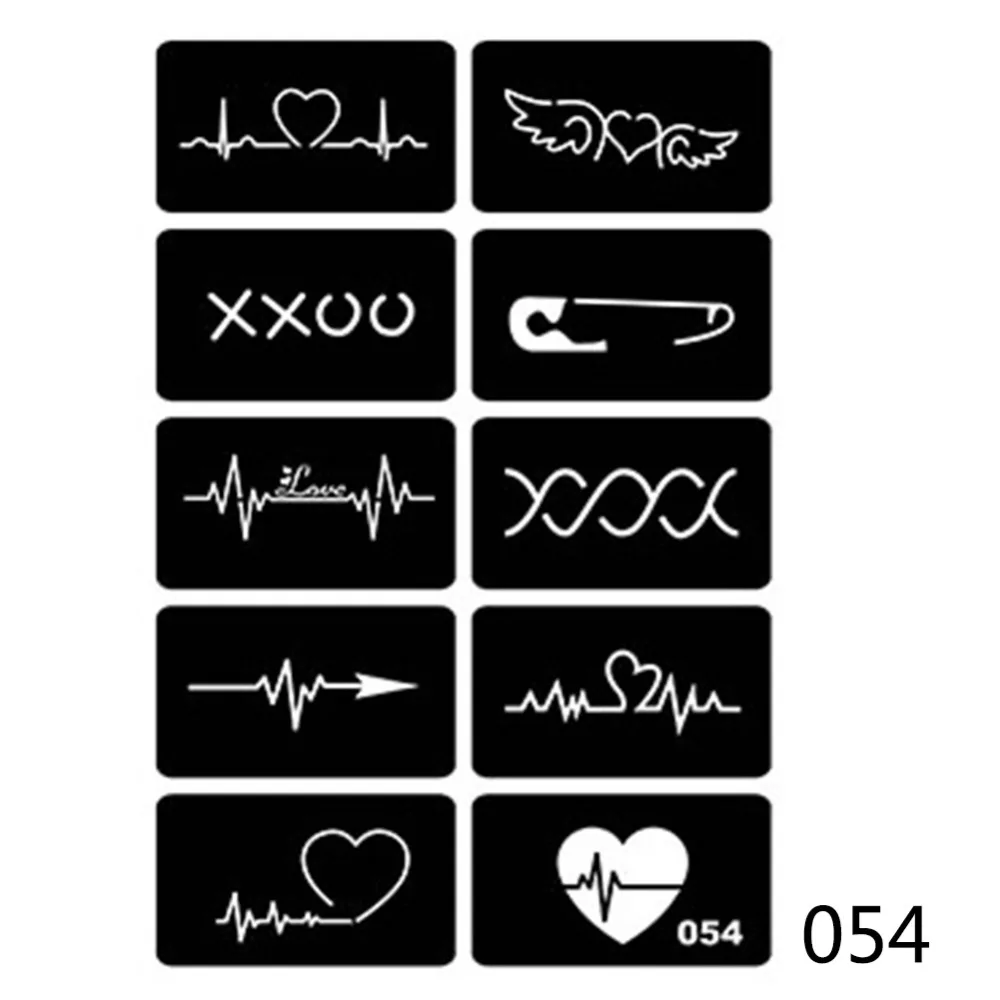 15 أنماط 1 ورقة الحناء الهندي مقاوم للماء الوشم الاستنسل تصميم المرأة هيئة الفن البخاخة الطلاء المؤقتة الوشم ملصق # 275072