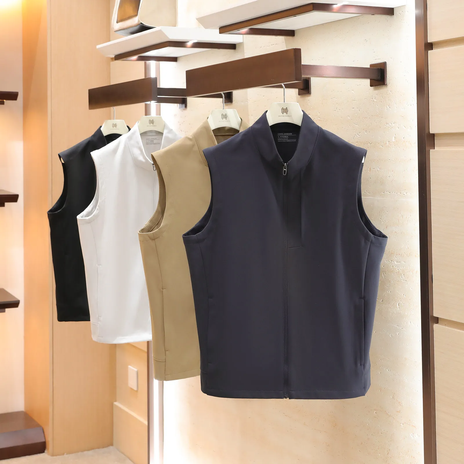 

High gram weight 2026 spring new outdoor outer wear vest knitted stand collar stacked wear vest