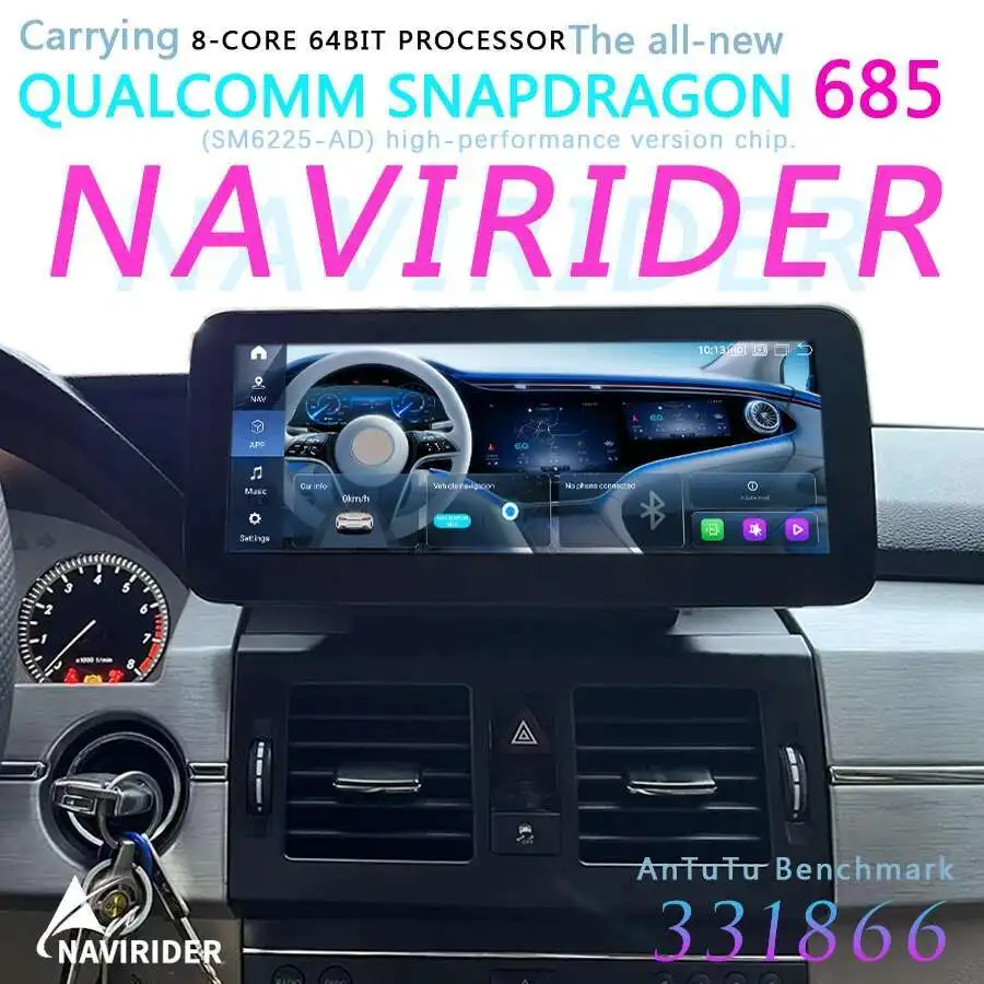 

12.3" Android 14 System Car Multimedia Player For GLK X204 2009-2015 WIFI 4G SIM IPS Touch Screen GPS Navi DSP Carplay Head Unit