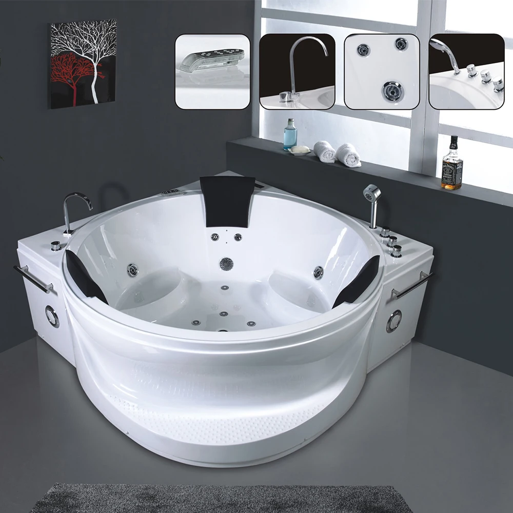 Eco-friendly bathtub round freestanding bathtub whirlpool jet underwater bathtub