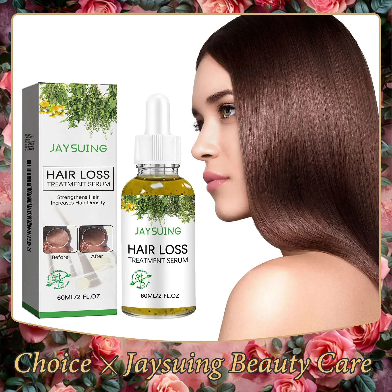 

Hair Loss Treatment Serum Promote Growth Nourish Follicle Repair Scalp Prevent Baldness Smooth Dense Hair Strengthen Essence Oil