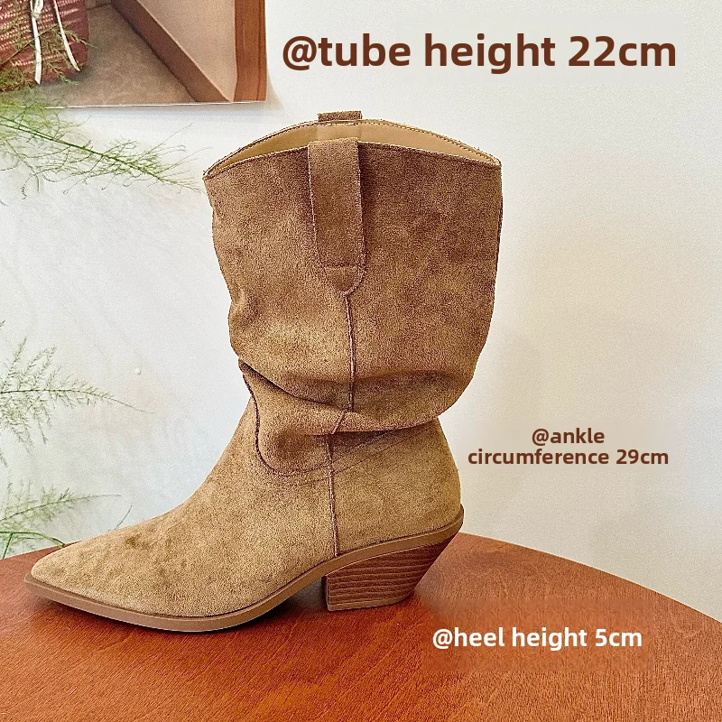 من المألوف جودة عالية وأنيقة جديد 2025 المرأة الخريف الشتاء حذاء من الجلد الجلد المدبوغ للنساء أشار تو أحذية بوت قصيرة