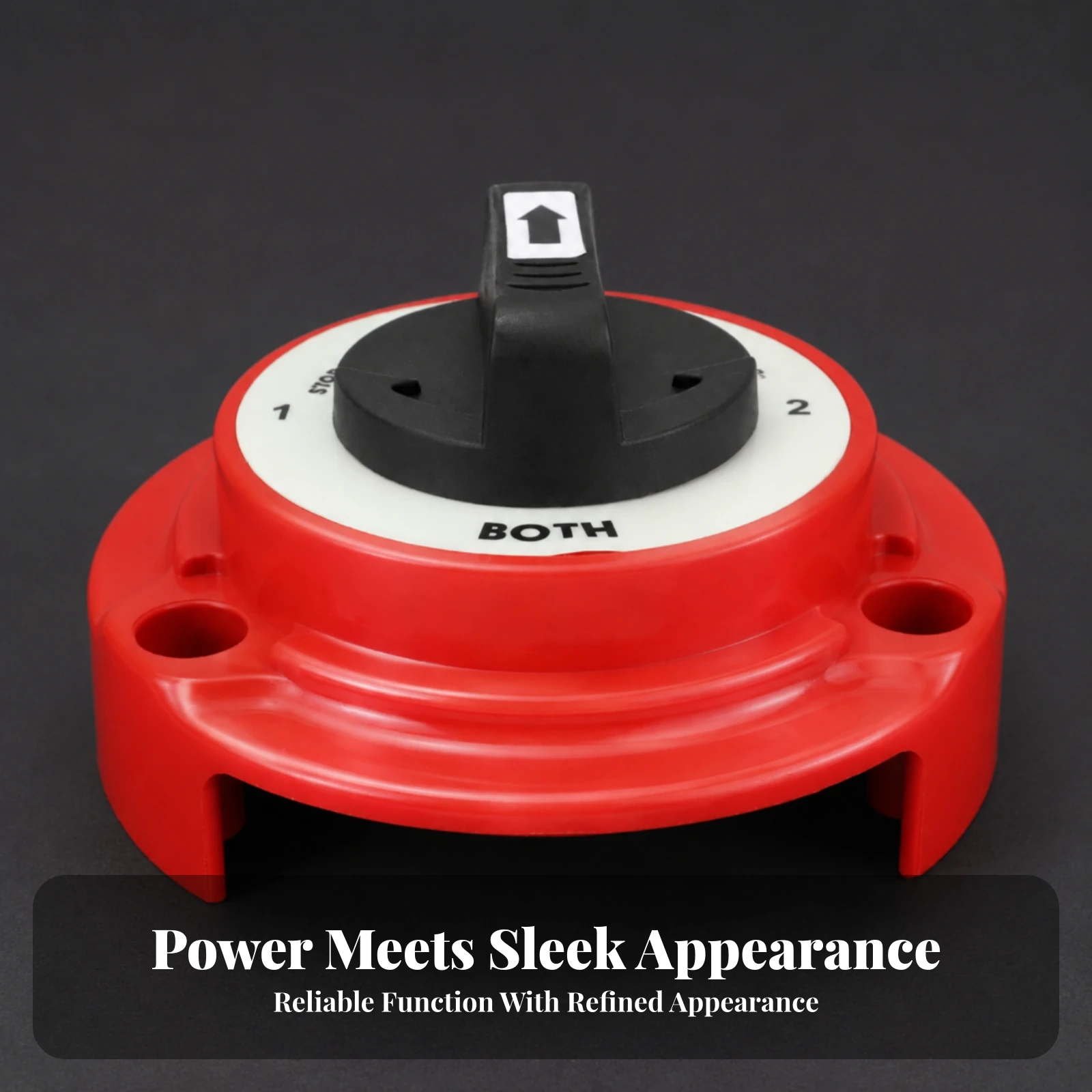 Dual Battery Switch OFF 1 2 BOTH Battery Disconnect Switch 12V 24V Vehicle Power Part Mounting Holes Red Plastic
