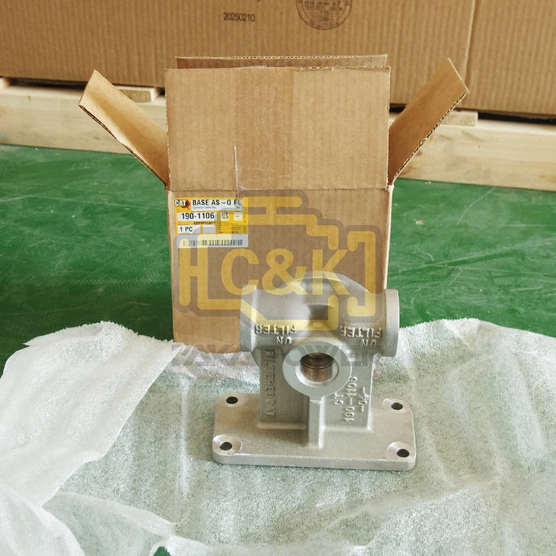 

Genuine Excavator Spare Parts 190-1106 Oil Filter Base Assembly CAT Spare Parts 1901106 Base AS-OIL FILTER for C9 Engine 330C