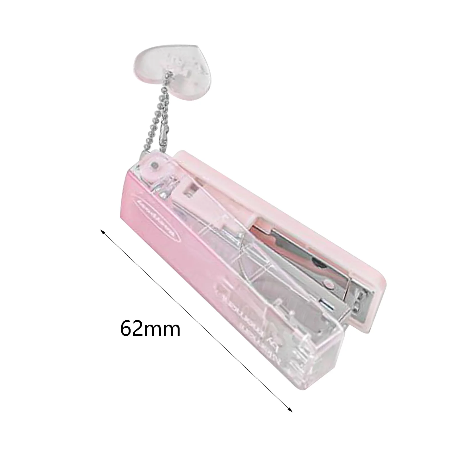 Imagem -06 - Mini Grampeador Transparente Portátil Fácil de Transportar e Armazenar Encadernação de Papel Material de Escritório Azul Rosa 10 Folhas Moda