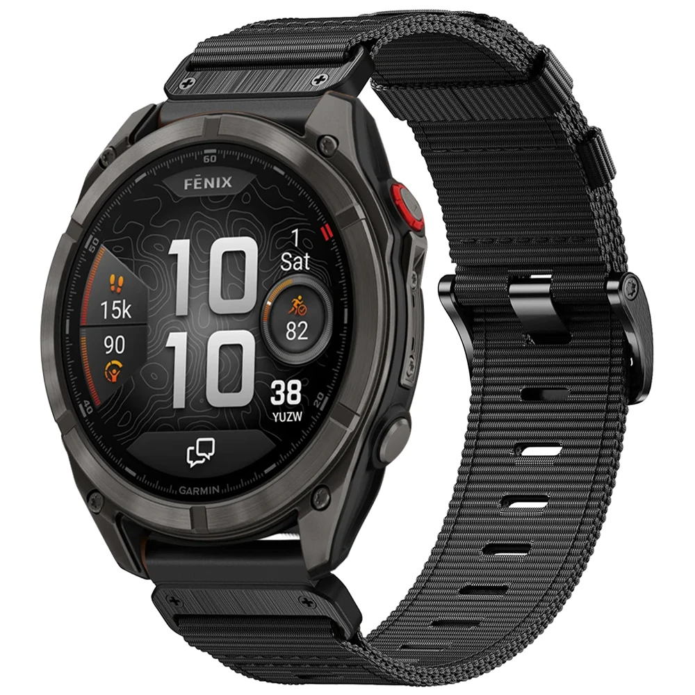 QuickFit 22mm 26mm Nylon Strap For Garmin Fenix 8 Pro E 7 7X 6X Pro/Epix/Tactix 8/Instinct 3 2X Wear-resistant Braided Watchband