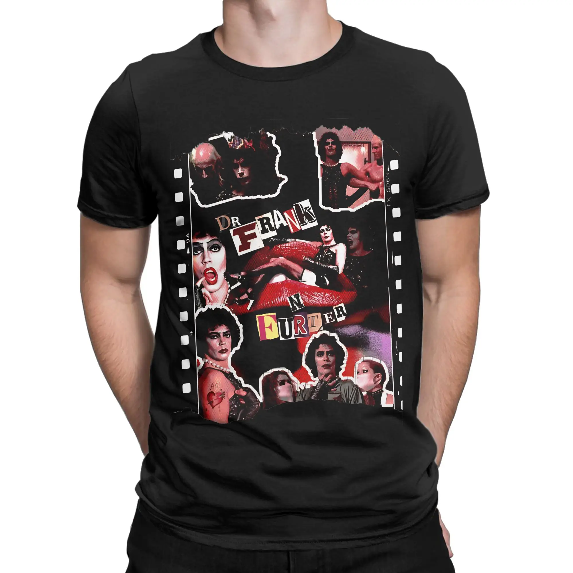 Cool Frank N Furter Horror Movie T-Shirts Men Women's Round Collar Cotton T Shirts The Rocky Horror Picture Show Tees Gift Idea