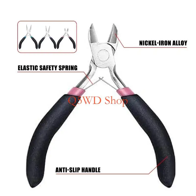 Q5WD 3Pcs Ergonomic Handle Jewelry Pliers Wire Bending Pliers Wire Shaping Pliers