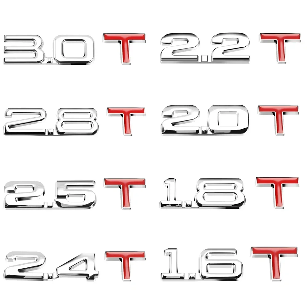 3D ABS automobile badge sticker is suitable for KIA automobile 1.6t1.8t2.0t 2.4t 2.5t2.8t3.0t displacement sign modification.