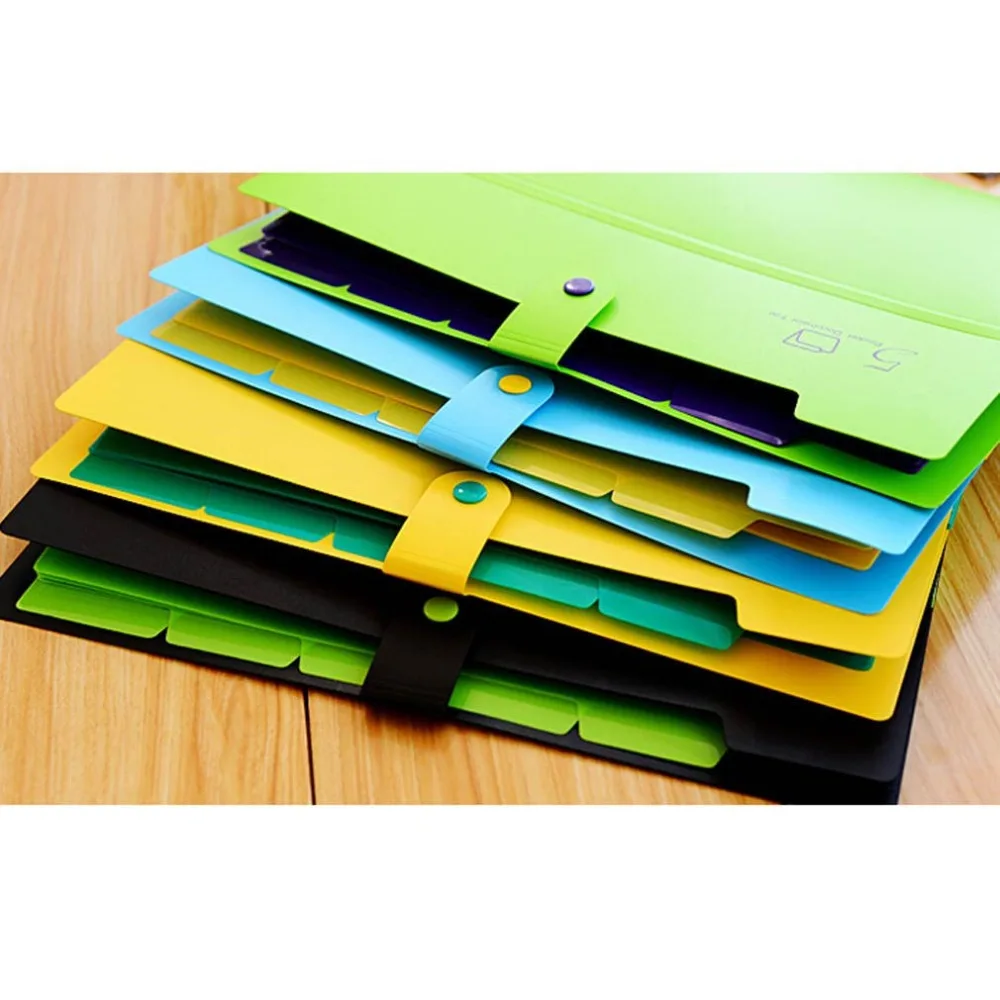 Hard Cardboard A4 Office Expanding File Folder Organizer Stainless Cord Closure