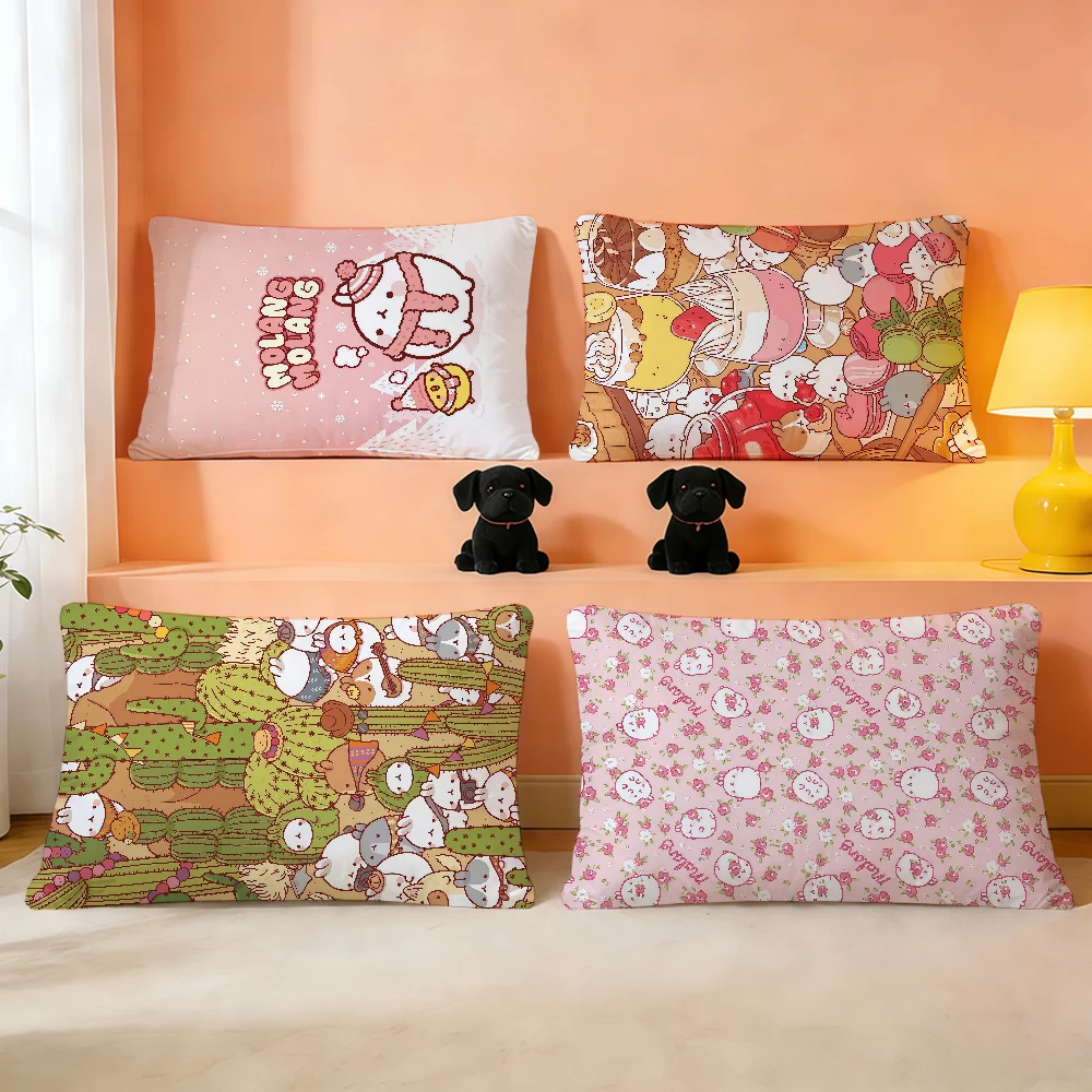 Cushion Cover Rectangle Decorative Rabbit Long Pillow M-MolangS-ES KK Cases Sofa Bench Bedroom Car Chair Cartoon Cute LivingRoom