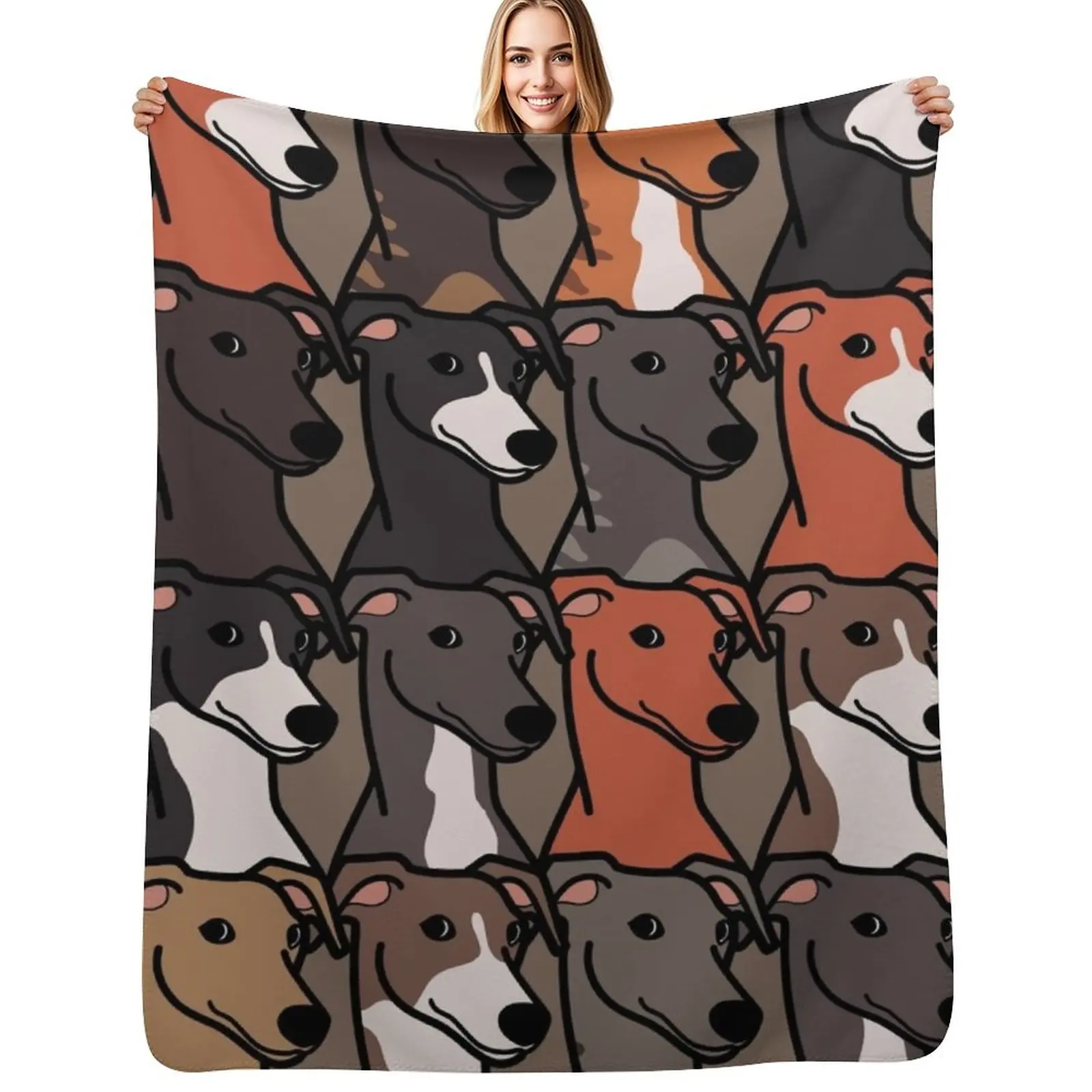 

Greyhound colors pattern Throw Blanket Plaid Designers Softest For Baby Blankets