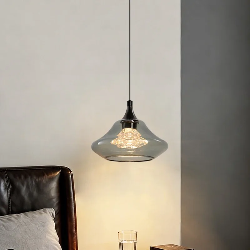 Nordic Color Glass Pendant Lights for Restaurant Kitchen Island Bedside Lamp Pendant Lights Home Decor Lighting Lusters Fixture