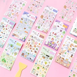 Travel Food Drink Scrapbooking Stickers Self-Adhesive Sticker Diary Stationery Calendar Decorative DIY Craft For Journal