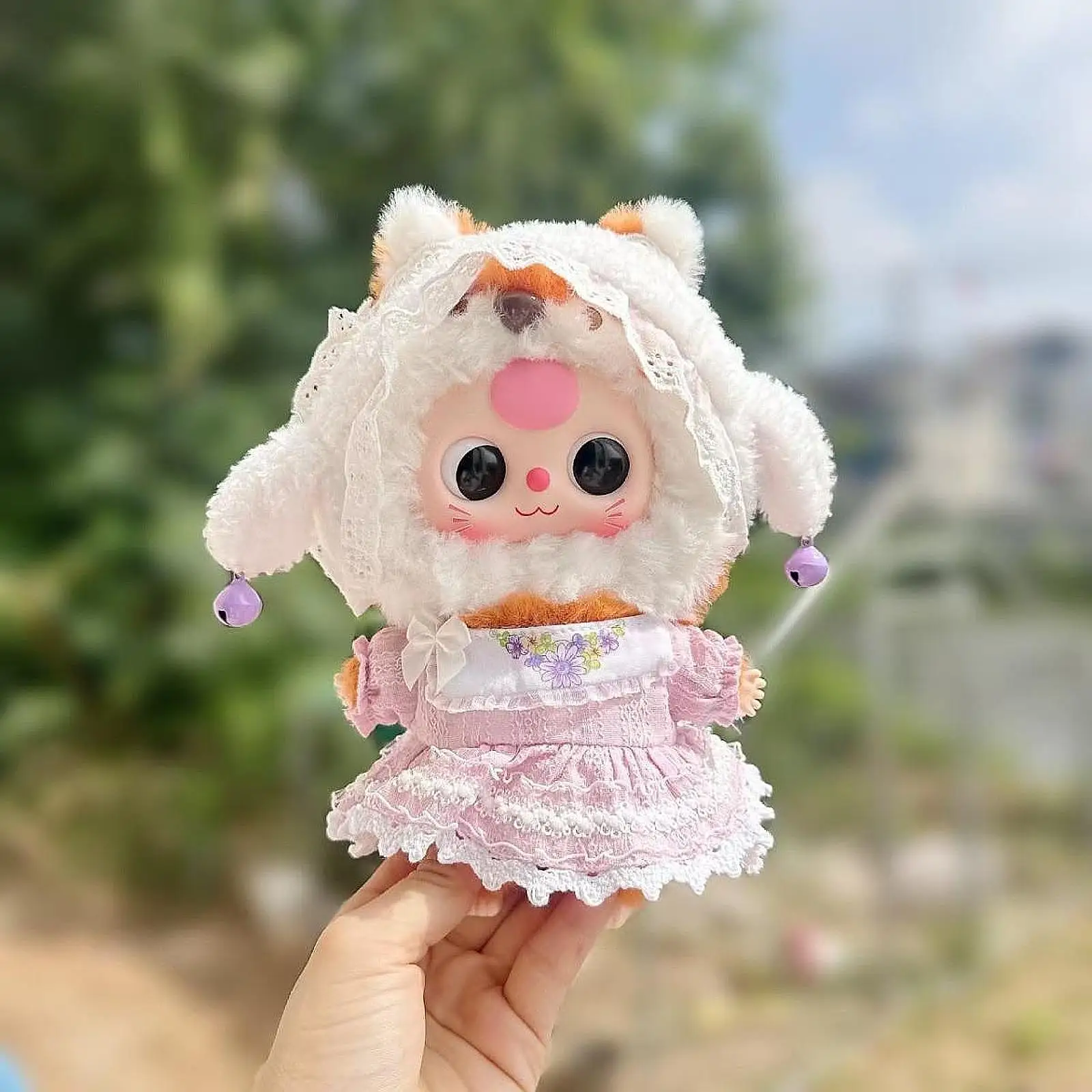 20cm Plush Doll Dress Doll Clothing Fashion for Little Girls Gift Decoration Imagination Soft Pendant Doll Dress up Outifit