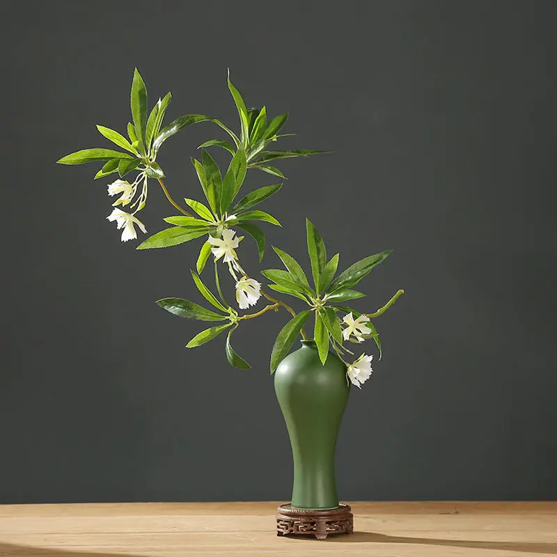 

LTT new Chinese ceramic vase simulation green plant living room decoration antique ornament