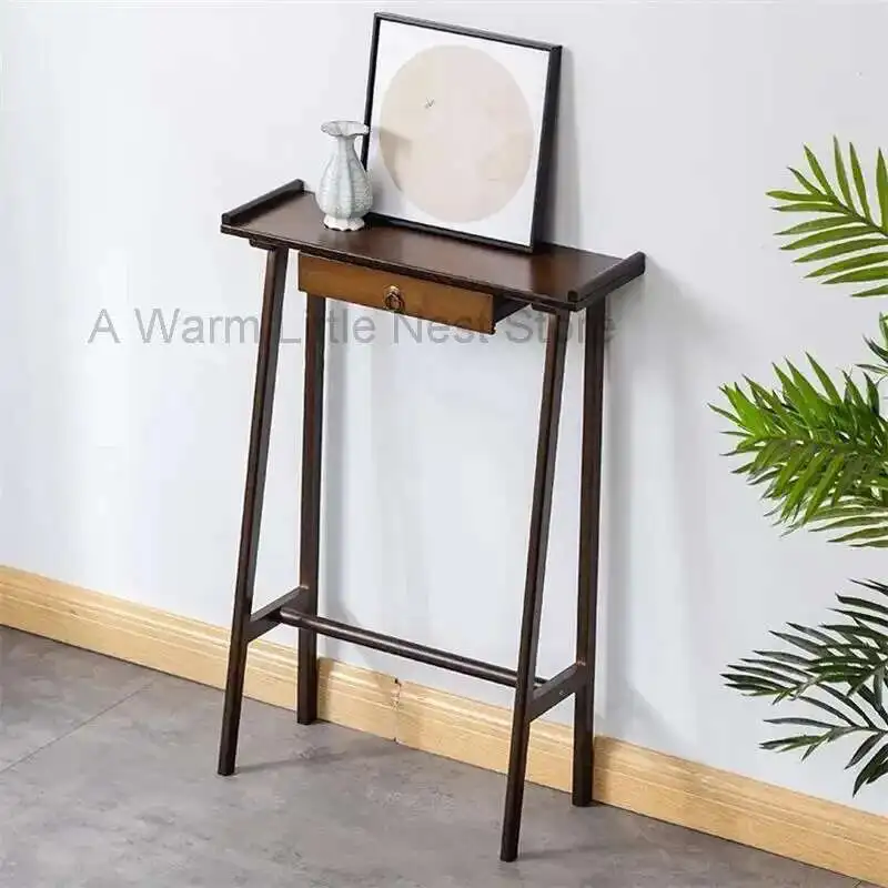

New Chinese Console Tables Against The Wall Entrance Cabinet Living Room Small Narrow Table Hallway Console Table Wiith Drawer