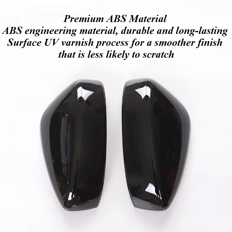 For Mazda CX-5 2017-2024 Carbon Fiber Texture Rearview Mirror Covers Side Mirror Shells Frame Case Protector Black Knight Style